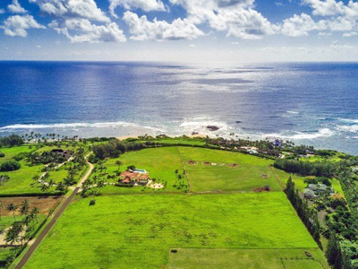 Aliomanu Estates land - aerial ocean view