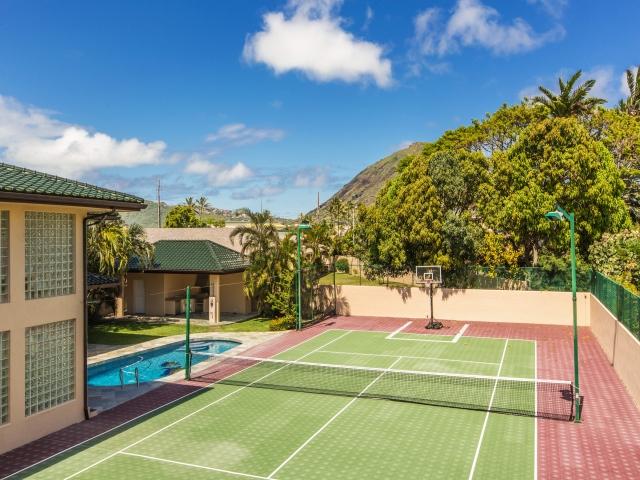tennis court portlock luxury home
