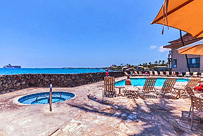 75-6002 ALII DR KONA Oceanfront Condo - pool