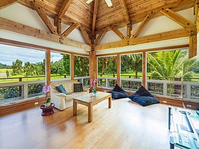 country estate-at-Kalihiwai-Ridge - living room