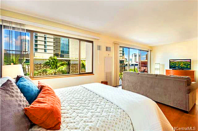 Waikiki Condo Four Paddle - bedroom