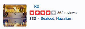 Restaurants in Wailea - ko